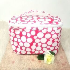 PINK POLKA DOT MAKEUP BAG